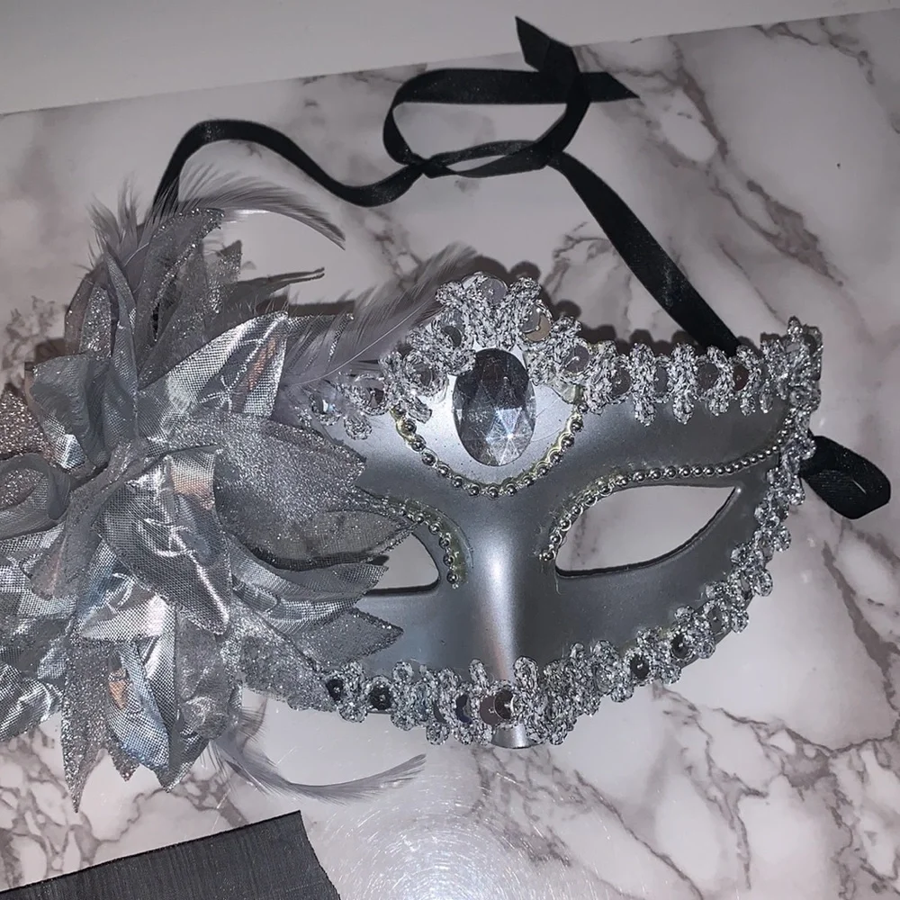 Black & Silver Masquerade Mask